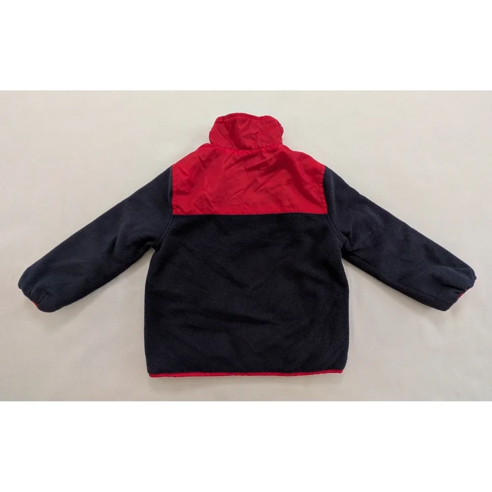 OSHKOSH B'GOSH Boys Blue & Red Reversible Fleece Jacket Small (8-10) - No Size